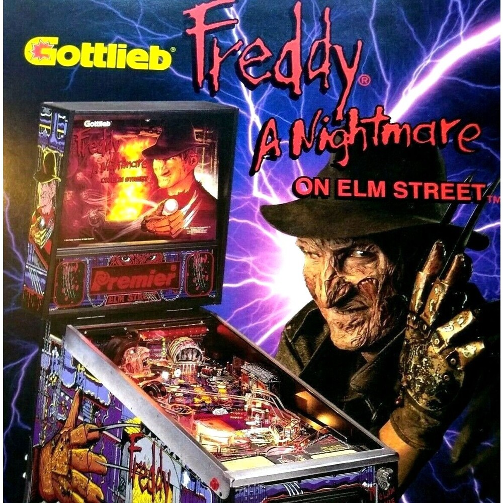 Freddy A Nightmare On Elm Street Pinball FLYER Vintage Horror Art NOS
